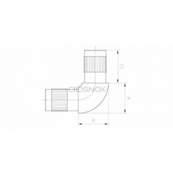 COUDE 90DEG ARRONDI MOLETE, D16X1,0 MM,AISI304 BROSSE