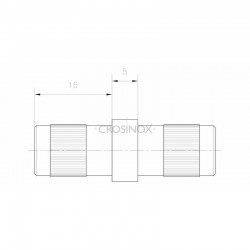 RACCORD DROIT MOLETE, D12X1,0 MM,AISI304 BROSSE