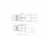 ADAPTATEUR FLEXIBLE ET COLLIER POUR TUBE,D33,7 X 1,5-2,3 MM, AISI316 BROSSE