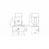 SUPPORT D'ANGLE ARTICULE D33,7 X 2,0 MM,AISI304 BROSSE