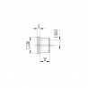 EMBOUT POUR TUBE PROFILE 20X20X1,25MM,AISI304 BROSSE