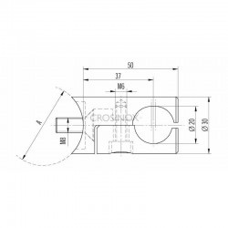 RACCORD 90DEG TUBE PROFILE D20X1,25MM,AISI304 BROSSE