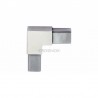 RACCORD COUDE / TUBE PROFILE 20X20X1,25MM,AISI304 BROSSE