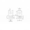 ENTRETOISE TUBE D33,7MM / PLAT - L 55MM,AISI316 BROSSE