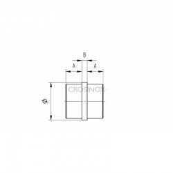 RACCORD DROIT POUR D 48,3 X 2,0 MM,AISI316 POLI MIROIR