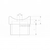 ADAPTATEUR POUR TUBE D 60,3 X 2,0 MM,AISI316 BROSSE
