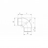 COUDE 90DEG ARRONDI D 33,7 X 2,0 MM,AISI316 POLI MIROIR