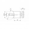 Pinces a verre cylindrique ,Inox 316 brosse,fixation sur tube rond diametre 33,7 mm