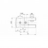 Pinces a verre cylindrique ,Inox 304 brosse,fixation sur tube ou rond diametre 12 mm