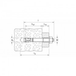 GOUJON D'ANCRAGE FISCHER FAZ II 12/30 A4 - 130 MM - D=12MM
