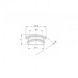 GUIDE PLASTIQUE SUR TUBE 33,7 MM,POUR ROND DE 10 MM