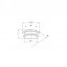 GUIDE PLASTIQUE SUR TUBE 33,7 MM,POUR ROND DE 10 MM