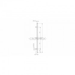 BATON DE MARECHAL L 1200 MM, AISI304 BROSSE