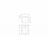 EMBOUT CARRE POUR 40 X 40 X 2,0 MM,AISI316 BROSSE