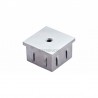 EMBOUT FLEXIBLE 40 X 40 MM,PERCAGE M8, AISI304 BROSSE