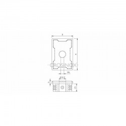 EMBOUT RECTANG. POUR 40 X 20 X 2,0 MM,AISI316 BROSSE