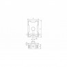 EMBOUT RECTANG. POUR 40 X 20 X 2,0 MM,AISI316 BROSSE