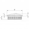 EMBOUT MOLETE, BOMBE, POUR D48,3X2,0MM,AISI304 BROSSE