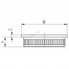 EMBOUT MOLETE, PLAT, POUR D42,4X2,0MM,AISI304 BROSSE