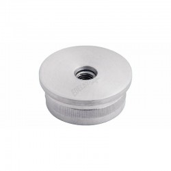 EMBOUT MOLETE, PLAT, POUR D33,7X2,0MM,PERCAGE M8 , AISI304 BROSSE