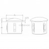EMBOUT CREUX POUR TUBE D12MM,AISI316 BROSSE
