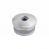 EMBOUT MOLETE, BOMBE, POUR D33,7X2,0MM,PERCAGE M8, AISI316 BROSSE