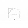 EMBOUT 1/2 SPHERE 33,7 X 2,0 MM,AISI316 POLI MIROIR