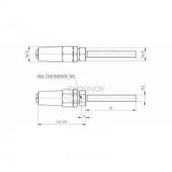 EMBOUT A TIGE POUR CÂBLE 4 MM,AISI316