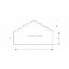 EMBOUT PYRAMIDE POUR 40 X 40 MM,AISI304 BROSSE