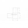 RACCORD A 90DEG, 40 X 40 X 2,0 MM,AISI316 BROSSE