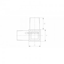 RACCORD A 90DEG, 30 X 30 X 2,0 MM,AISI316 BROSSE