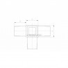 RACCORD 4 DEPARTS, 30 X 30 X 2,0 MM,AISI316 BROSSE