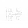 COUDE ARTICULE POUR 40X40X2,0MM,AISI316 BROSSE
