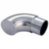 EMBOUT COUDE PLAT, D42,4X2,0MM, L92MM,AISI316 POLI MIROIR