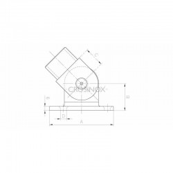 PLATINE ORIENTABLE D42,4 X 2 MM,AISI316 BROSSE