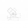 PLATINE ORIENTABLE D42,4 X 2 MM,AISI316 BROSSE