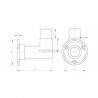 PLATINE SUR RACCORD 90DEG D 48,3 X 2,0 MM,AISI316 BROSSE