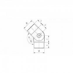 RACCORD ORIENTABLE, D 48,3 X 2,0 MM,AISI316 BROSSE