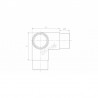 RACCORD 90DEG A 3 DEPARTS D42,4X2,0 MM,AISI316 BROSSE