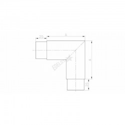 COUDE 90DEG A ANGLE DROIT POUR D33,7X2,0MM,AISI304, BROSSE