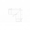 COUDE 90DEG A ANGLE DROIT POUR D48,3X2,0MM,AISI304, BROSSE