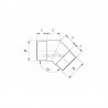 COUDE ANGLE 45DEG, D 42,4 X 2,0 MM,AISI316 BROSSE