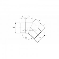 COUDE ANGLE 45DEG, D 48,3 X 2,0 MM,AISI316 BROSSE