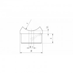 PIECE DE RACCORDEMENT POUR D33,7X2,0MM,AISI304, BROSSE