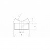 PIECE DE RACCORDEMENT POUR D33,7X2,0MM,AISI304, BROSSE