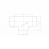 RACCORD EN T, D 42,4 X 2,0 MM,AISI316 POLI MIROIR