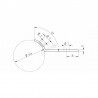 PATTE A VISSER A 90DEG SUR TUBE D42,4MM,AISI304 BROSSE