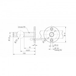 SET DE FIXATION POUR BALCON,AISI304 BROSSE