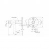 SET DE FIXATION POUR BALCON,AISI304 BROSSE