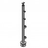 POTEAU GAUCHE SUR PLATINE, D42,4 X 2,0 MM,EQUIPE PINCES/SUPP. LISSE ET MC